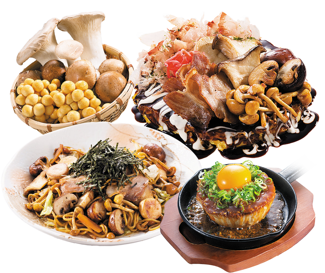 切り株えのきも登場 きのこ大収穫祭18開催 お好み焼き どんどん亭 切り株えのきも登場 きのこ大収穫祭18開催 お好み焼き どんどん亭