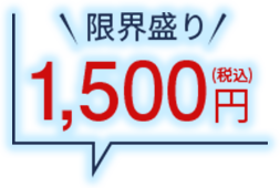 限界盛り1500円（税込）