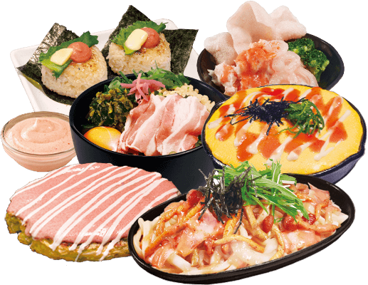 お好み焼きのどんどん亭コラボフェア明太子バター＆マヨ全メニュー