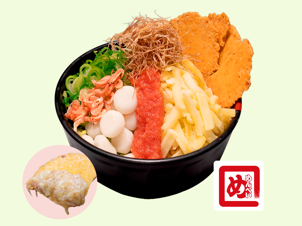 福太郎×お好み焼きのどんどん亭 コラボメニュー　福太郎のめんべいもんじゃ