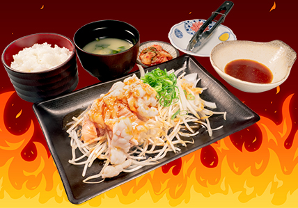 ホルモン鉄板焼定食
