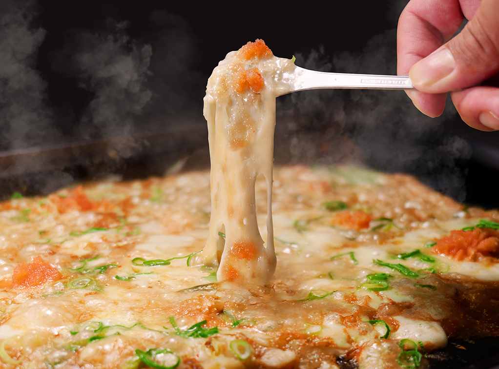 「超のび~る明太もちチーズもんじゃ」